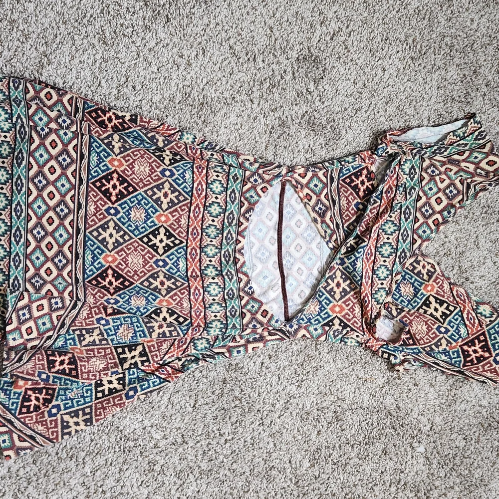 Multicolor Geometric Pattern Dress - Picture 2 of 3